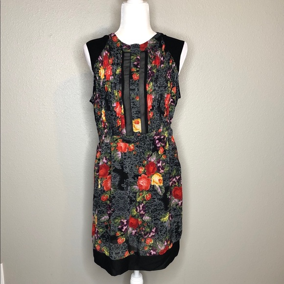 ASTR Sheer Floral Dress - Picture 1 of 7